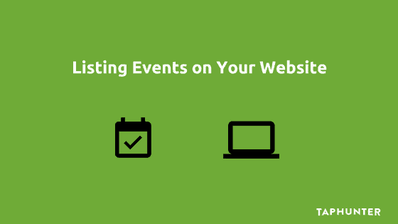 listing events on your website