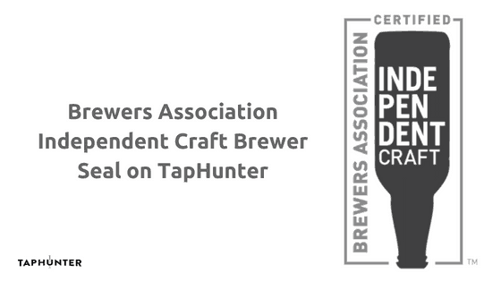 brewers association independent craft brewer seal on taphunter