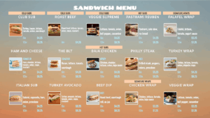 sandwich menu 1