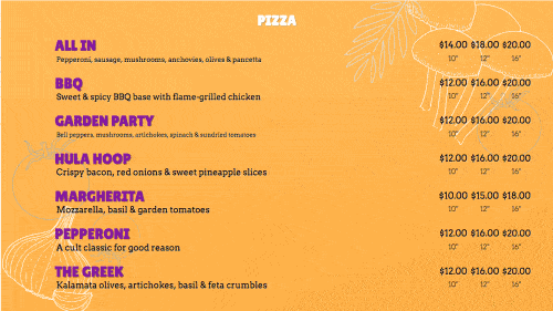 pizza menu designs