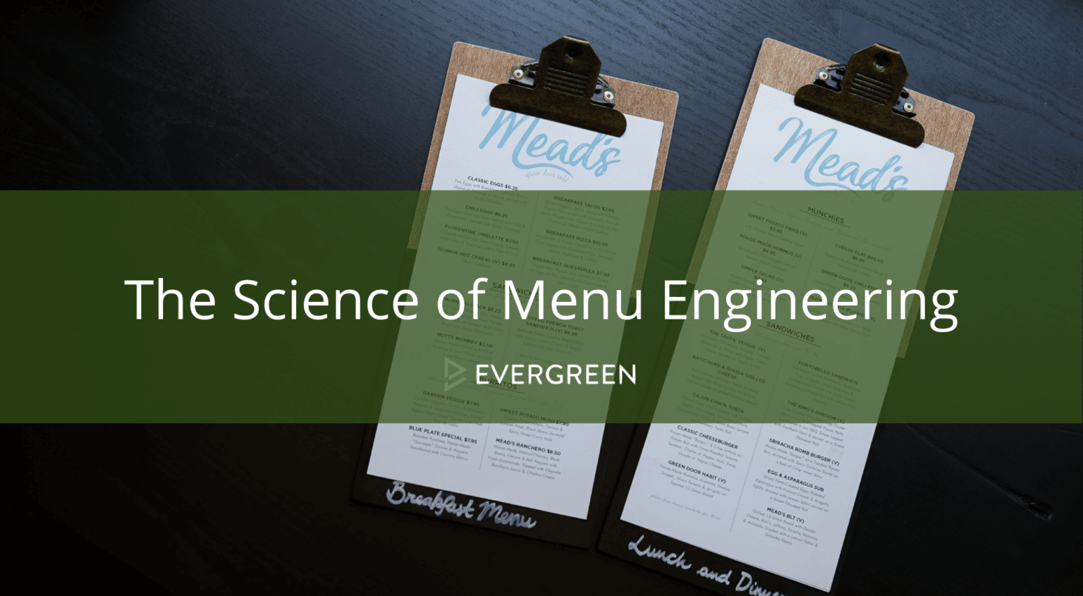 The Science of Menu Engineering