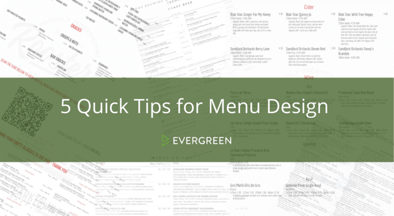 5 Quick Menu Design Tips for Your Bar or Restaurant