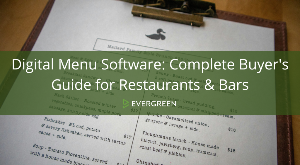 Digital Menu Software: Complete Buyer’s Guide for Restaurants & Bars