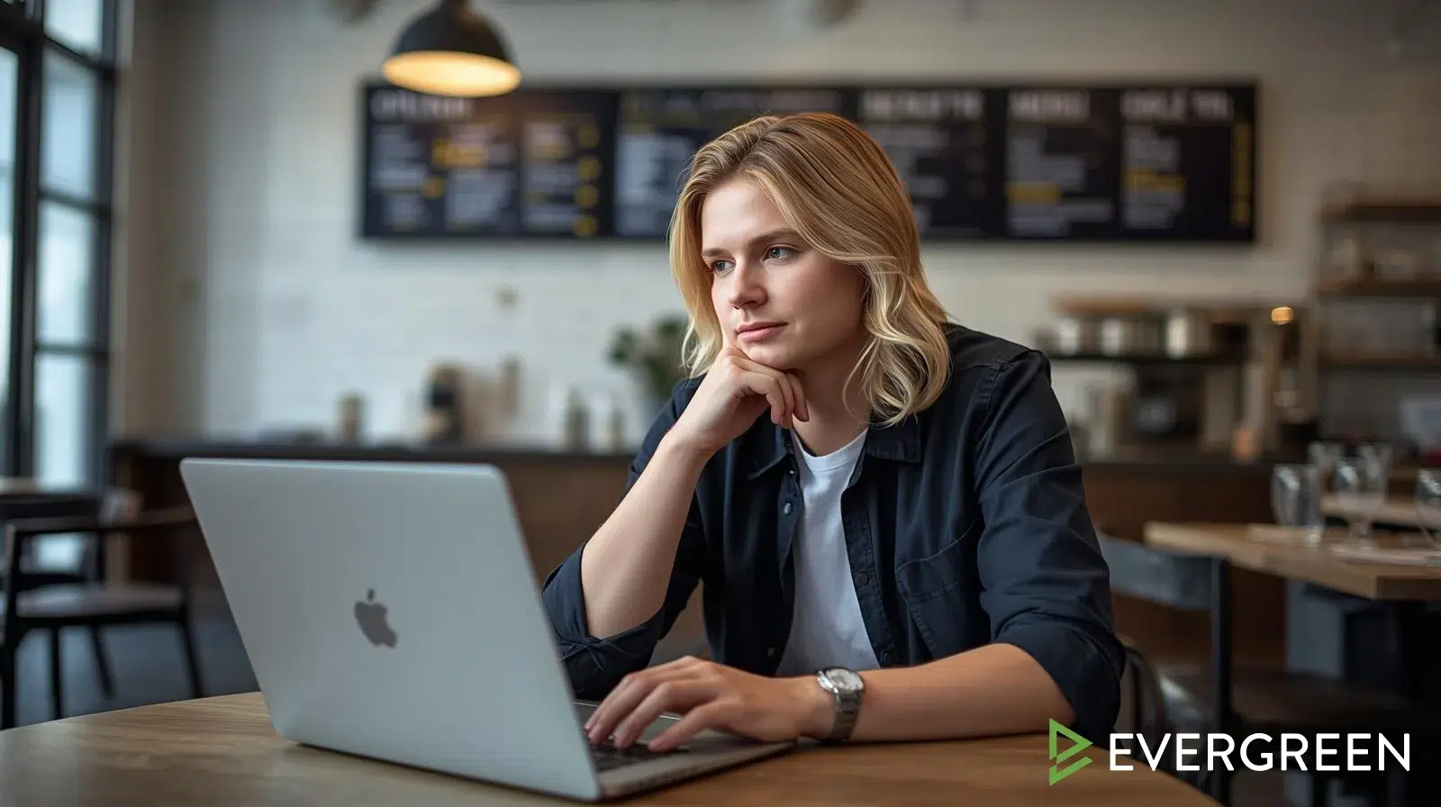 Restaurant owner reviewing their automated website menu — Evergreen digital menu platform