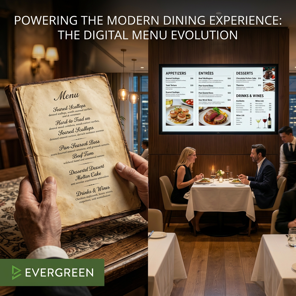 Digital menu boards vs printed menus comparison for restaurant operators