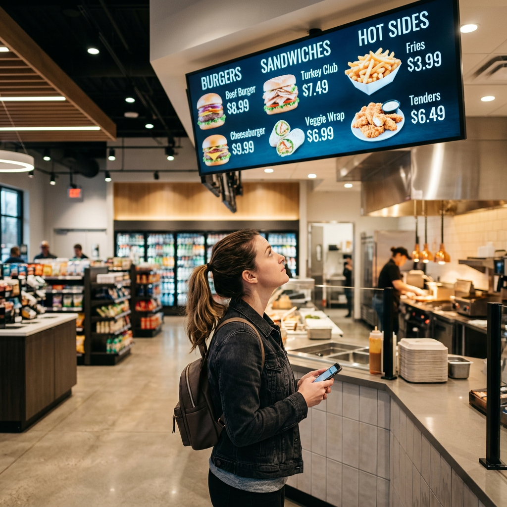 Digital menu preview