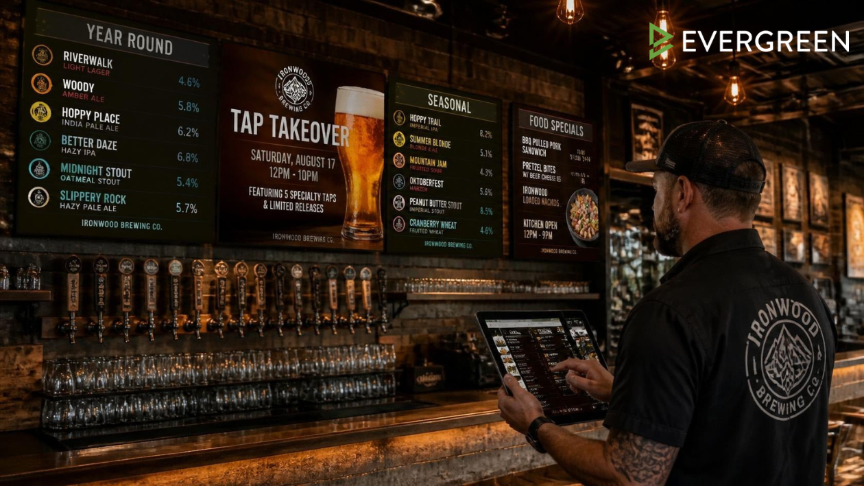 fully customizable beer menu