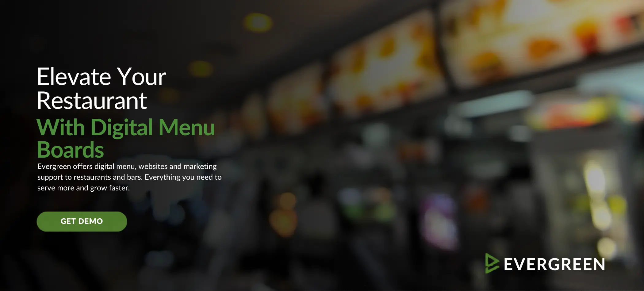 Digital-Signage Software for Restaurant evergreen-digital-menu-boards
