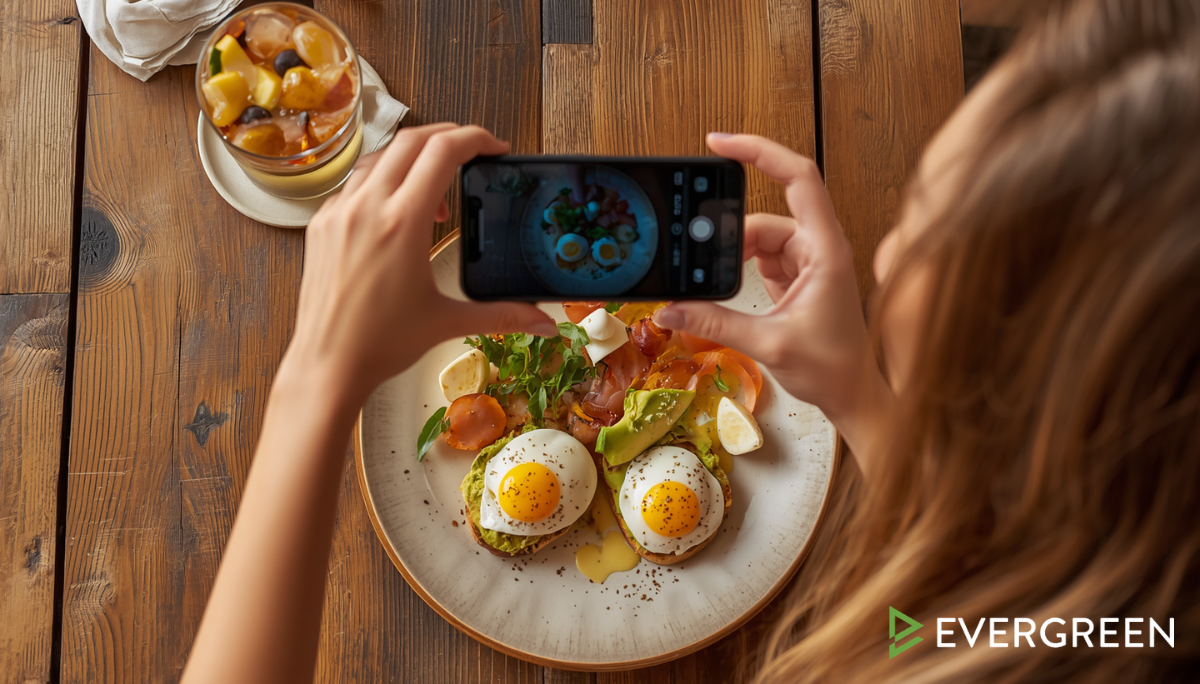 beautifully plated American-style brunch dish