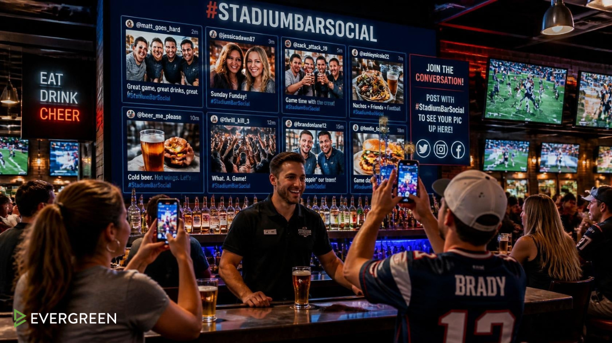 digital board display posts instagram