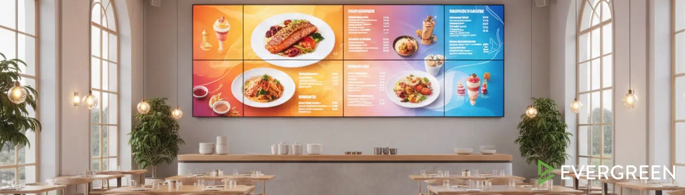 Digital signage software for restaurants — Book a Demo with Evergreen