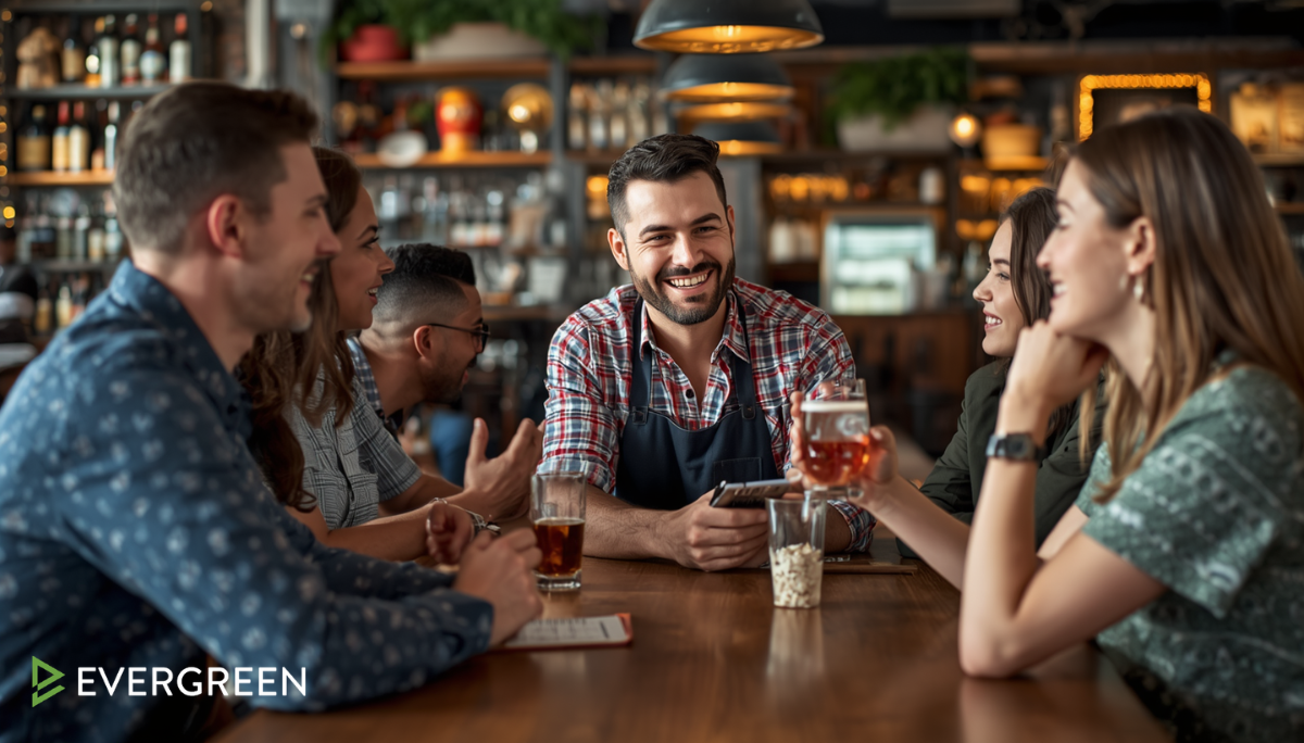 bar owner gathering customer feedbacks