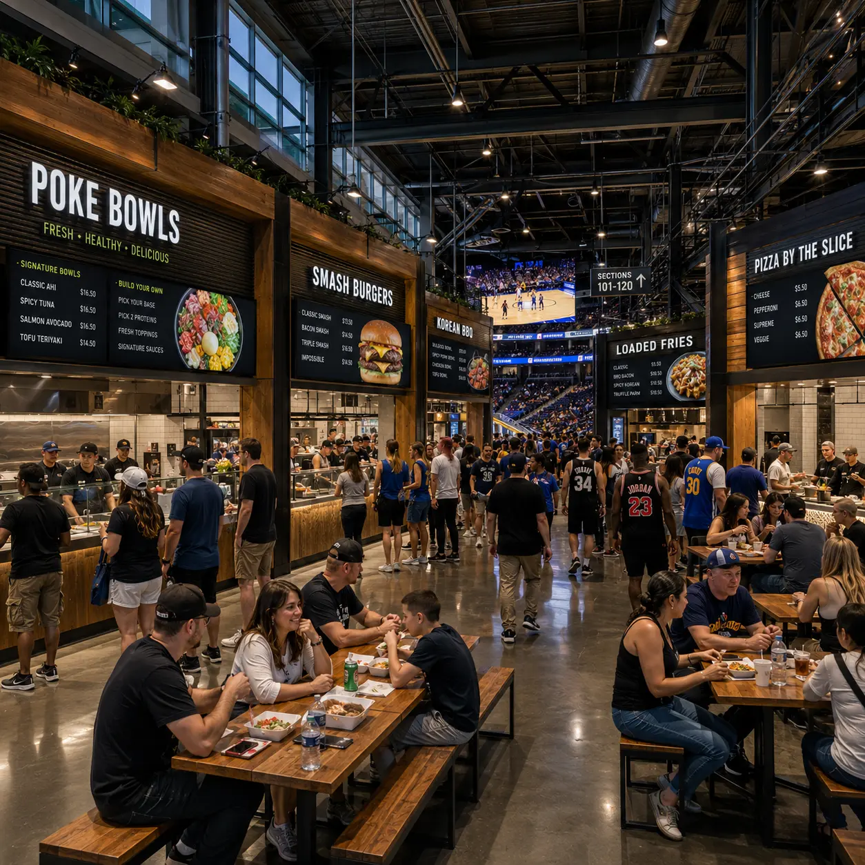 Digital Menu Boards for Event Food Halls: Menus Built for Crowds and Momentum