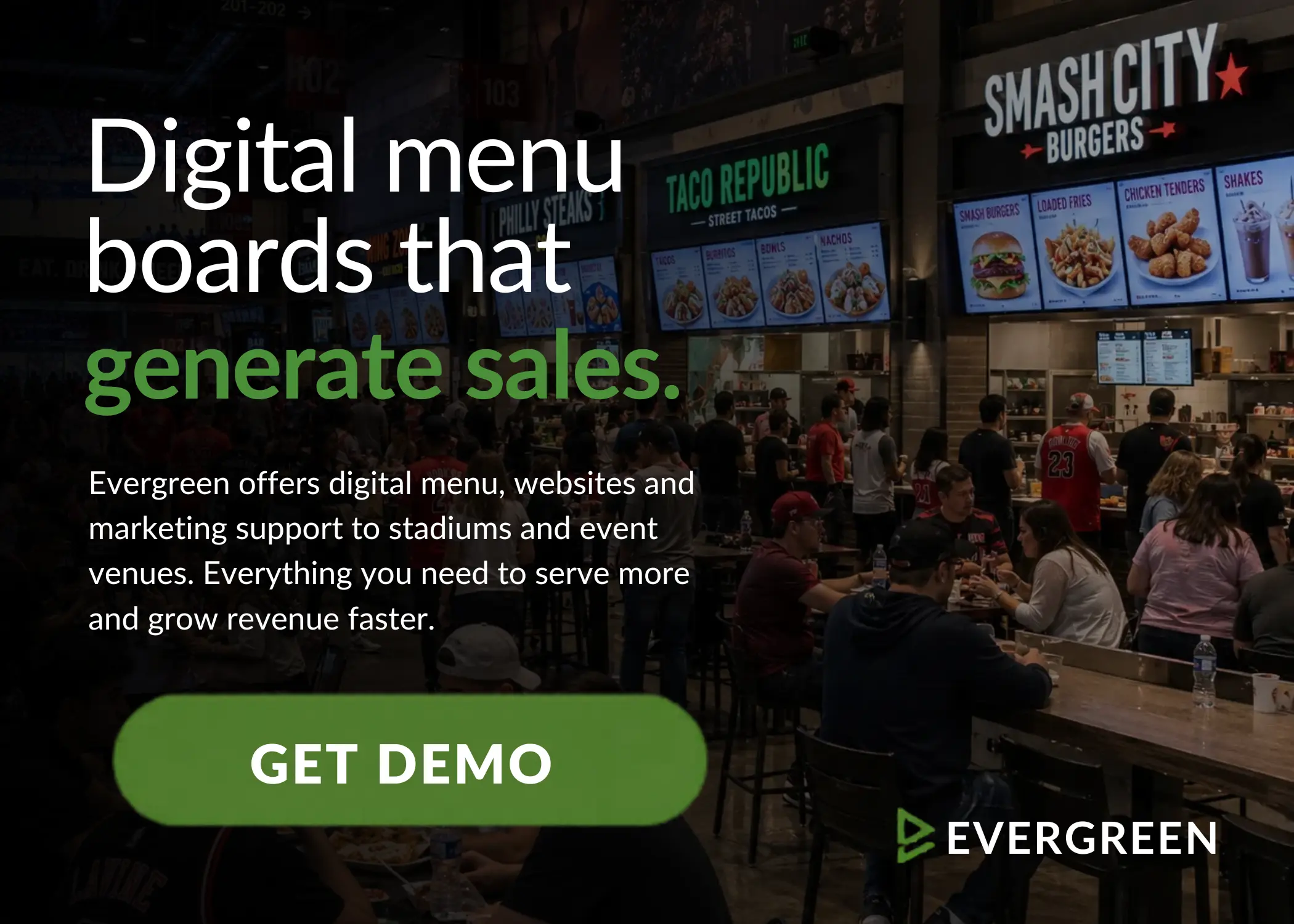 Digital Menu Boards for Event Food Halls: Menus Built for Crowds and Momentum