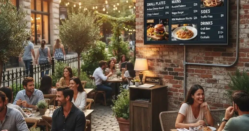 Outdoor Digital Menu Boards: Weatherproof Displays for Patios and Drive-Thrus
