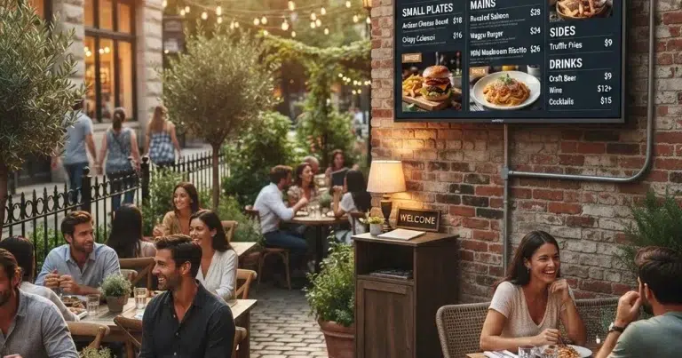 Outdoor Digital Menu Boards: Weatherproof Displays for Patios and Drive-Thrus