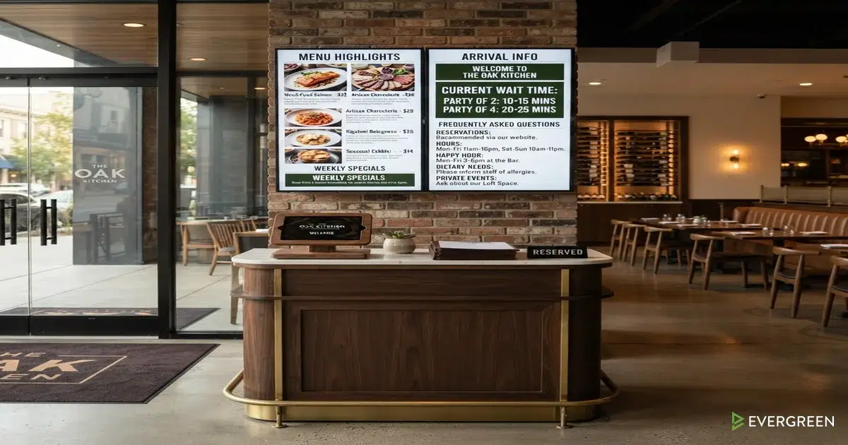 Clear menu display reducing inquiries for restaurant team
